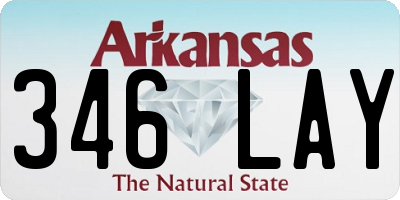 AR license plate 346LAY