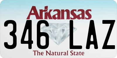 AR license plate 346LAZ