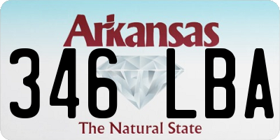 AR license plate 346LBA