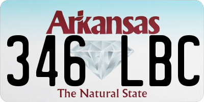 AR license plate 346LBC