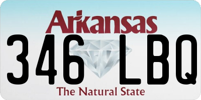 AR license plate 346LBQ