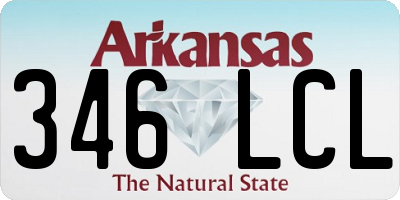 AR license plate 346LCL