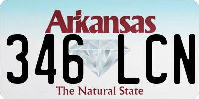 AR license plate 346LCN