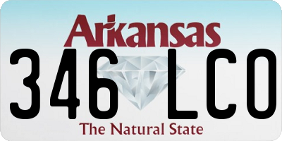 AR license plate 346LCO