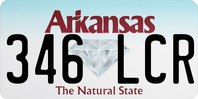 AR license plate 346LCR