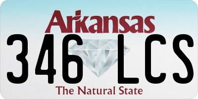 AR license plate 346LCS