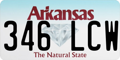 AR license plate 346LCW