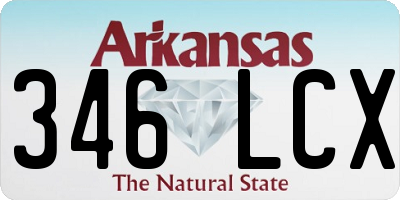 AR license plate 346LCX