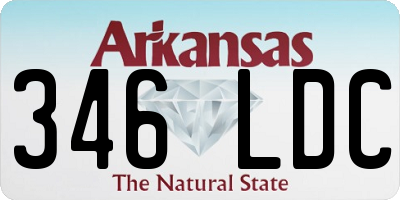 AR license plate 346LDC