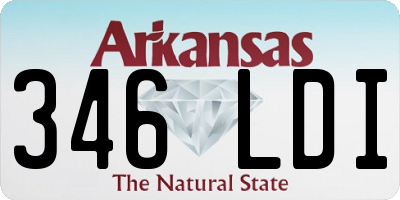 AR license plate 346LDI