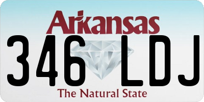 AR license plate 346LDJ
