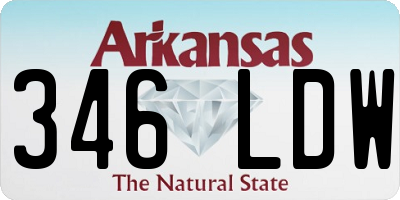 AR license plate 346LDW