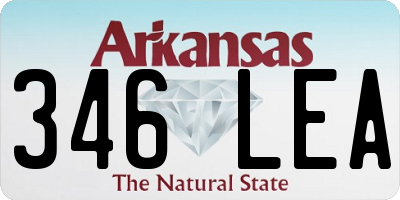 AR license plate 346LEA