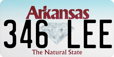 AR license plate 346LEE