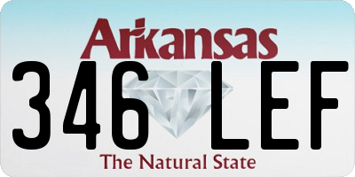 AR license plate 346LEF