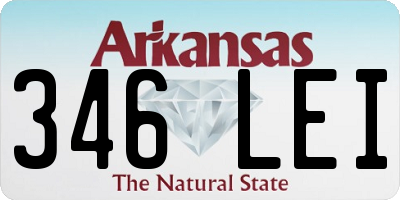 AR license plate 346LEI