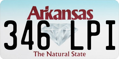 AR license plate 346LPI