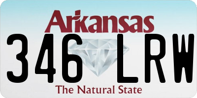 AR license plate 346LRW
