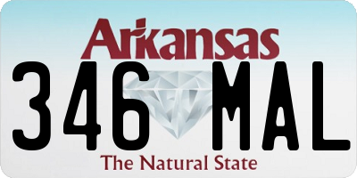 AR license plate 346MAL