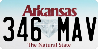 AR license plate 346MAV
