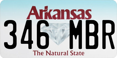 AR license plate 346MBR