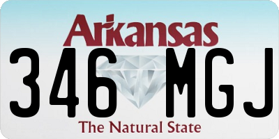 AR license plate 346MGJ