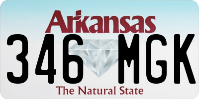 AR license plate 346MGK
