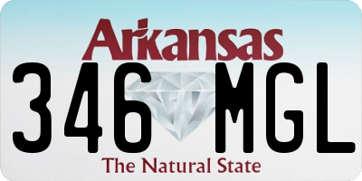 AR license plate 346MGL