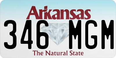 AR license plate 346MGM