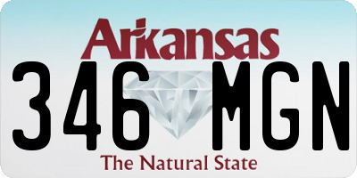 AR license plate 346MGN