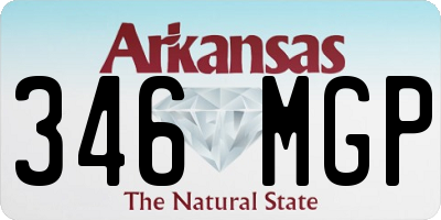 AR license plate 346MGP