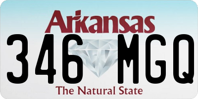 AR license plate 346MGQ