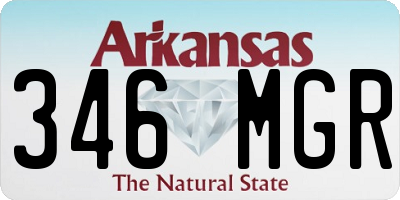 AR license plate 346MGR