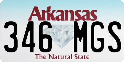 AR license plate 346MGS