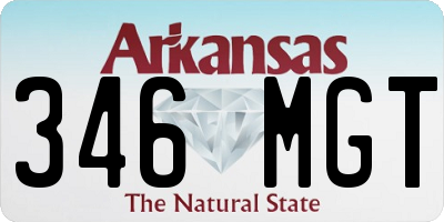 AR license plate 346MGT