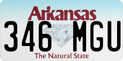 AR license plate 346MGU