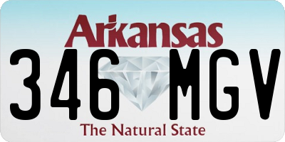 AR license plate 346MGV