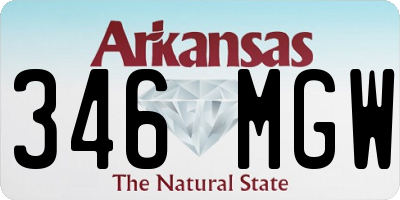 AR license plate 346MGW