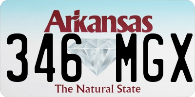 AR license plate 346MGX
