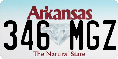 AR license plate 346MGZ