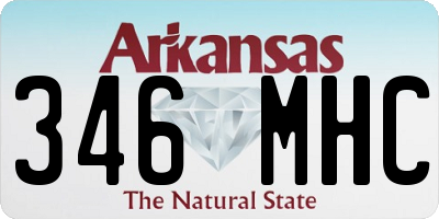 AR license plate 346MHC
