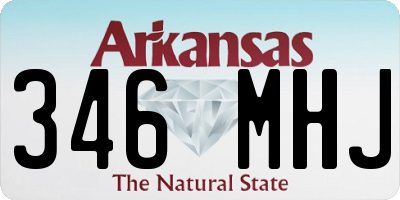 AR license plate 346MHJ
