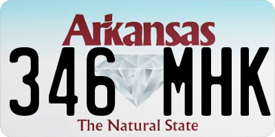 AR license plate 346MHK