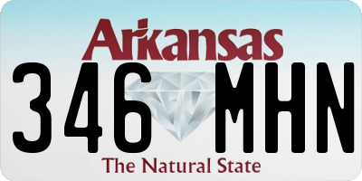 AR license plate 346MHN
