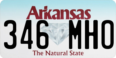 AR license plate 346MHO