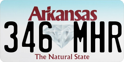 AR license plate 346MHR