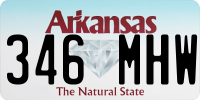 AR license plate 346MHW