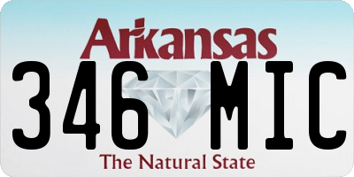 AR license plate 346MIC