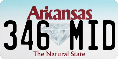 AR license plate 346MID