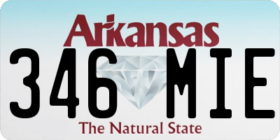 AR license plate 346MIE
